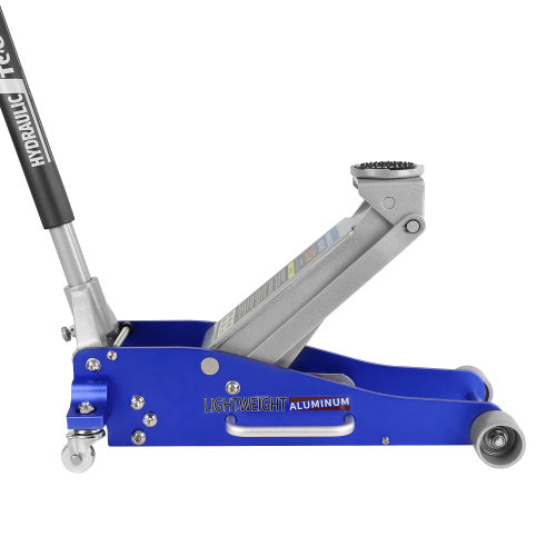 Hydraulic Low Profile Aluminum Steel Racing Floor Jack with Dual Piston Quick Lift Pump With 2.5 Ton Capacity