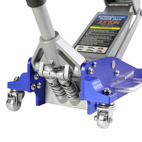 Hydraulic Low Profile Aluminum Steel Racing Floor Jack with Dual Piston Quick Lift Pump With 2.5 Ton Capacity