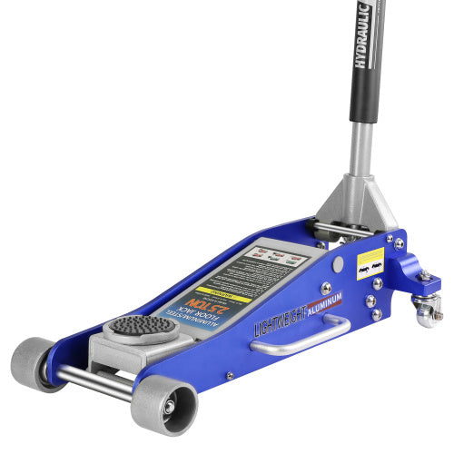 Hydraulic Low Profile Aluminum Steel Racing Floor Jack with Dual Piston Quick Lift Pump With 2.5 Ton Capacity