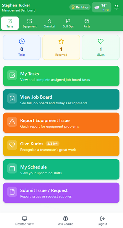 CaddieIQ - Intelligence for What Moves the Game.